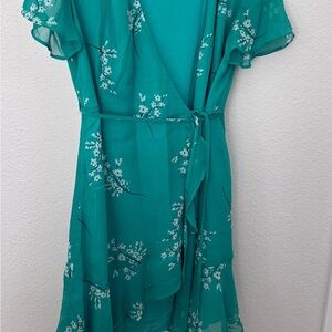 Lush green floral dress